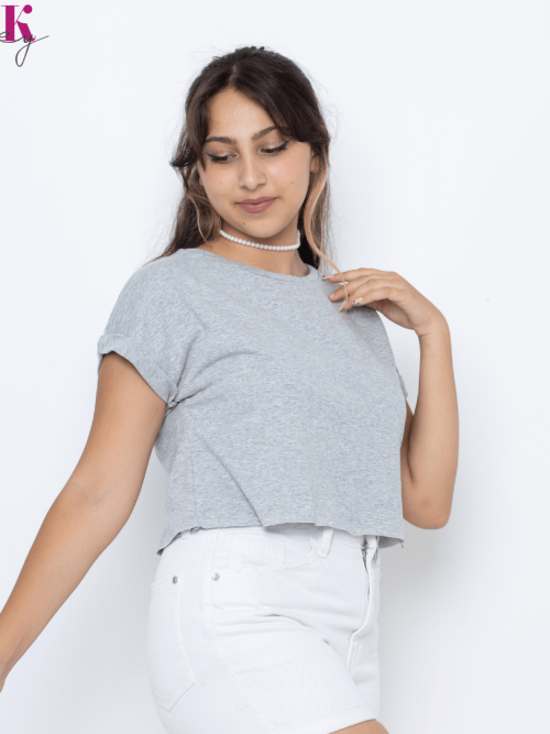 T-shirt court LISSA - Gris Clair, S/M